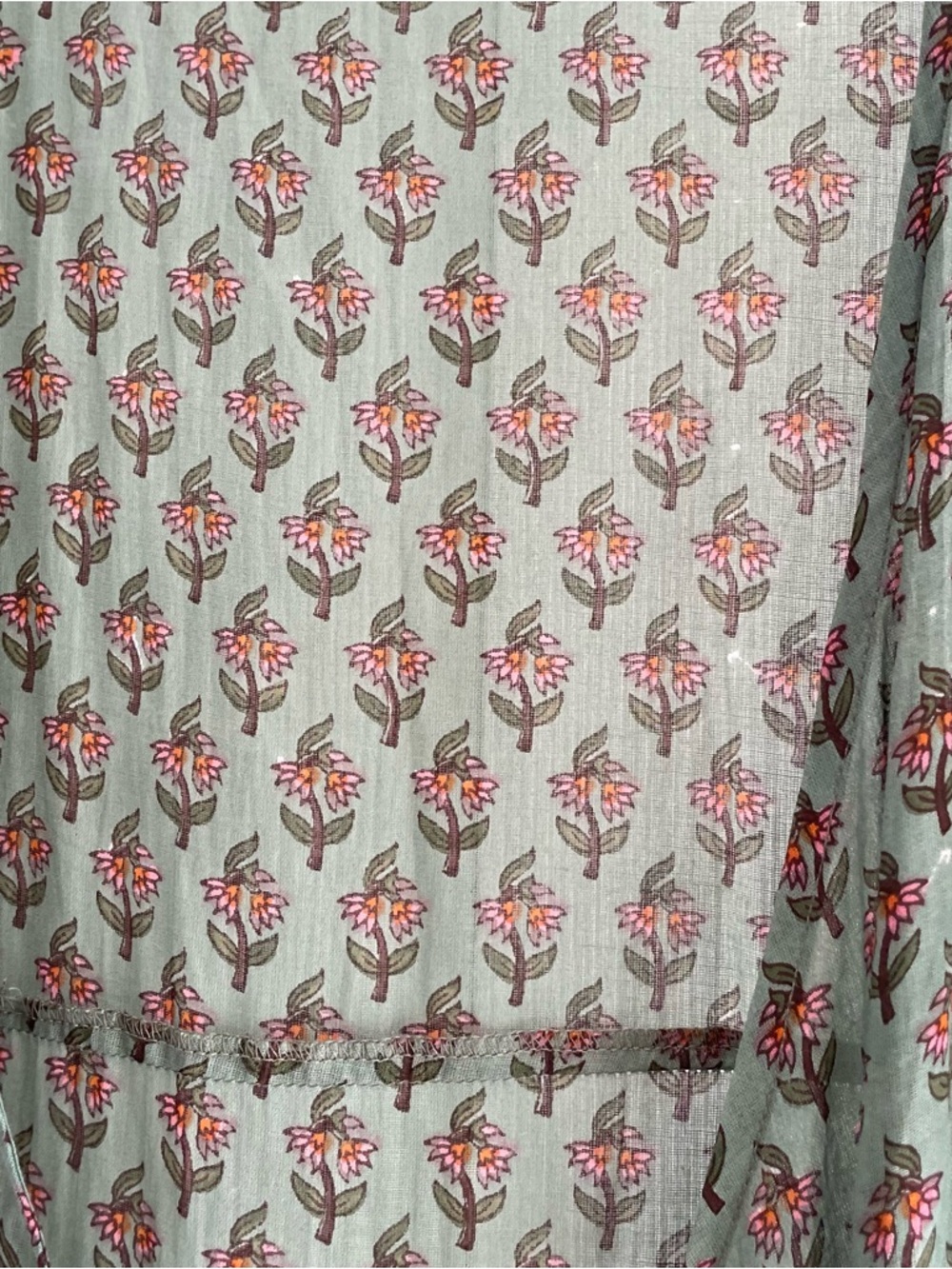 Daughters of India Zuri Wrap Dress Sage Size Small Womens - Picture 13 of 13